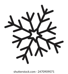 Schneeflocken-Emblem, das kaltes Wetter und Winterzeitthemen darstellt