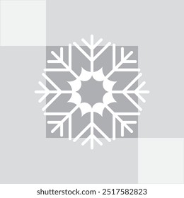 Floco de neve com design simétrico requintado