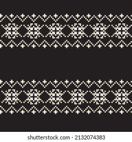 Snowflake fair isle pattern design for fashion textiles, knitwear and graphics