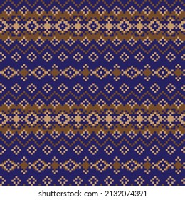 Snowflake fair isle pattern design for fashion textiles, knitwear and graphics