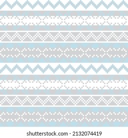 Snowflake fair isle pattern design for fashion textiles, knitwear and graphics