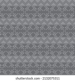 Snowflake fair isle pattern design for fashion textiles, knitwear and graphics