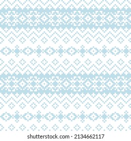 Snowflake fair isle pattern design for fashion textiles, knitwear and graphics