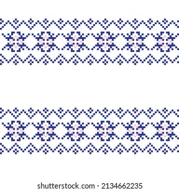 Snowflake fair isle pattern design for fashion textiles, knitwear and graphics