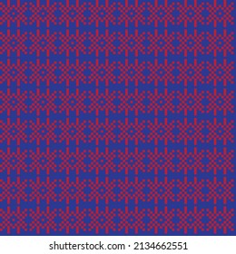 Snowflake fair isle pattern design for fashion textiles, knitwear and graphics
