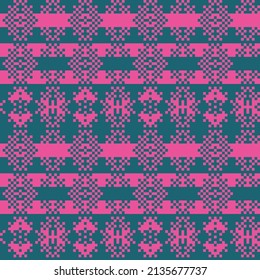 Snowflake fair isle pattern design for fashion textiles, knitwear and graphics