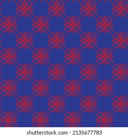 Snowflake fair isle pattern design for fashion textiles, knitwear and graphics