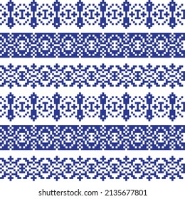 Snowflake fair isle pattern design for fashion textiles, knitwear and graphics