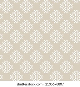 Snowflake fair isle pattern design for fashion textiles, knitwear and graphics