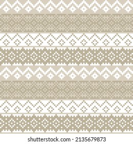 Snowflake fair isle pattern design for fashion textiles, knitwear and graphics