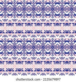 Snowflake fair isle pattern design for fashion textiles, knitwear and graphics