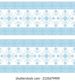 Snowflake fair isle pattern design for fashion textiles, knitwear and graphics