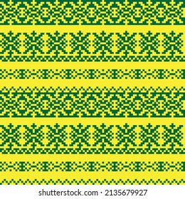 Snowflake fair isle pattern design for fashion textiles, knitwear and graphics