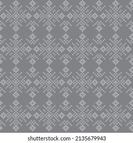 Snowflake fair isle pattern design for fashion textiles, knitwear and graphics