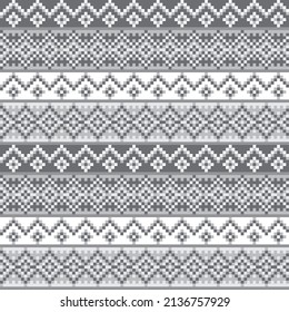 Snowflake fair isle pattern design for fashion textiles, knitwear and graphics