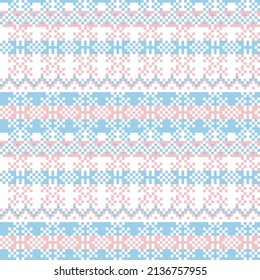 Snowflake fair isle pattern design for fashion textiles, knitwear and graphics