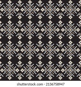 Snowflake fair isle pattern design for fashion textiles, knitwear and graphics