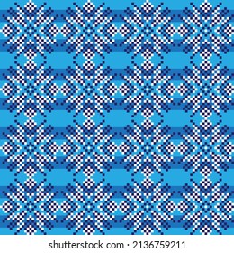 Snowflake fair isle pattern design for fashion textiles, knitwear and graphics. Elements interchangeable.
