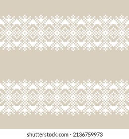 Snowflake fair isle pattern design for fashion textiles, knitwear and graphics
