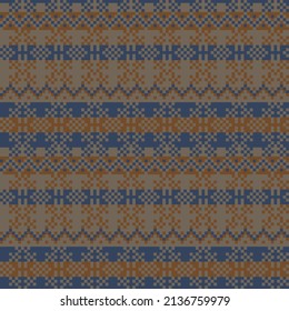 Snowflake fair isle pattern design for fashion textiles, knitwear and graphics