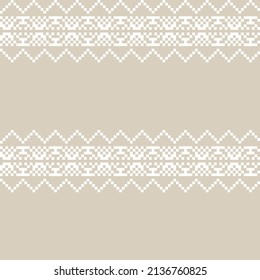 Snowflake fair isle pattern design for fashion textiles, knitwear and graphics. Elements interchangeable.