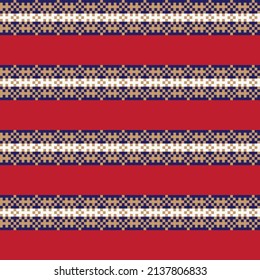 Snowflake fair isle pattern design for fashion textiles, knitwear and graphics