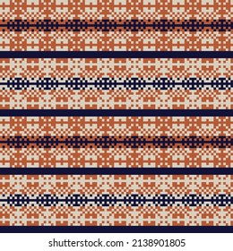 Snowflake fair isle pattern design for fashion textiles, knitwear and graphics. Elements interchangeable.