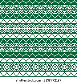 Snowflake fair isle pattern design for fashion textiles, knitwear and graphics. Elements interchangeable.