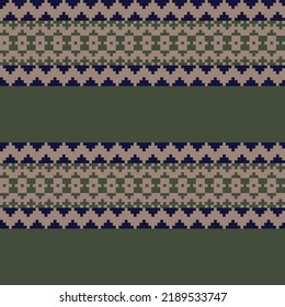 Snowflake fair isle pattern design for fashion textiles, knitwear and graphics
