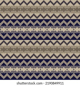 Snowflake fair isle pattern design for fashion textiles, knitwear and graphics