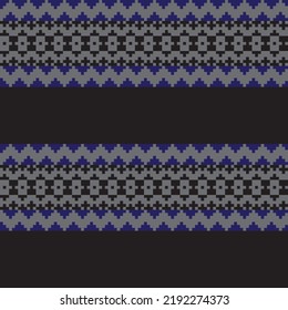 Snowflake fair isle pattern design for fashion textiles, knitwear and graphics