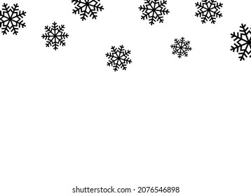 Snowflake falling hand drawn isolated  on png or transparent  background. Graphic resources for Christmas, New Year, Birthdays and luxury card. Vector illustration 