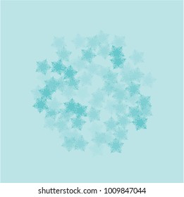 Snowflake falling which consists of isolated elements. Stylish, consist of beautiful elements in snowflake falling. Can be used as print, wallpaper, cards, poster, logo, background