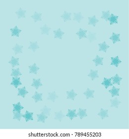 Snowflake falling which consists of isolated elements. Stylish, consist of beautiful  elements in snowflake falling. Can be used as print, wallpaper, cards, poster, logo, background