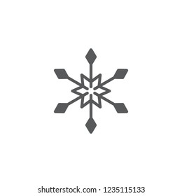 Snowflake filled flat icon. Sign for web and mobile design. Vector illustration. Christmas, winter, holiday symbol.