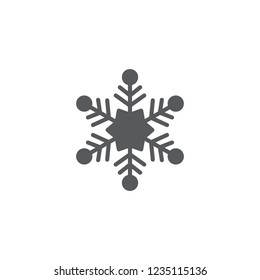 Snowflake filled flat icon. Sign for web and mobile design. Vector illustration. Christmas, winter, holiday symbol.