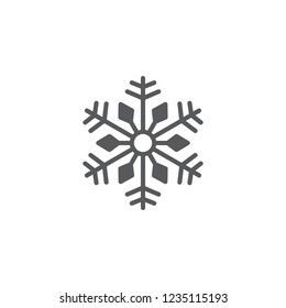 Snowflake filled flat icon. Sign for web and mobile design. Vector illustration. Christmas, winter, holiday symbol.