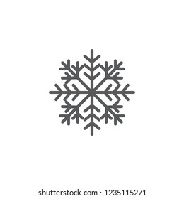 Snowflake filled flat icon. Sign for web and mobile design. Vector illustration. Christmas, winter, holiday symbol.