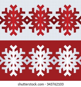 Snowflake flat border line icon with shadow. Vector illustration.