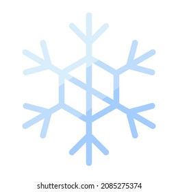snowflake flat clipart vector illustration