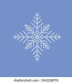 A snowflake flat design isolated a perfect snowflake design for the holidays, apps or website