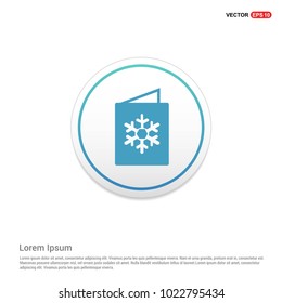 Snowflake flat icon Hexa White Background icon template