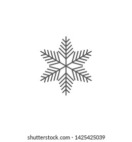 Snowflake flat icon, isolated on white background