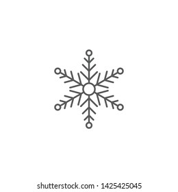 Snowflake flat icon, isolated on white background