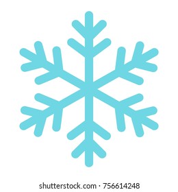 Snowflake flat icon, New year and Christmas, snow sign vector graphics, a colorful solid pattern on a white background, eps 10.