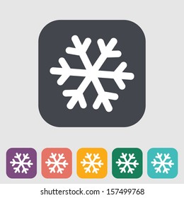 Snowflake Flat Icon. Vector Illustration EPS.