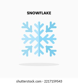 Schneeflocken-Symbol Vektorgrafik auf weißem Hintergrund. Kann für digitale Produkte, Präsentation, UI und viele mehr verwendet werden.