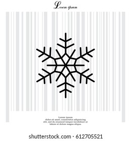 Snowflake flat icon. vector illustration