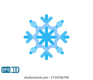 icono de estilo plano copado de nieve. Navidad y temática de invierno. ilustración aislada en fondo blanco. EPS 10
