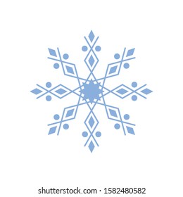 Snowflake flat vector icon isolated on a white background.